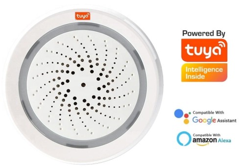 SYRENA ALARM TUYA WIFI 10 MELODI REGULACJA NATĘŻENIA DŹWIĘKU