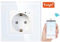 gniazdko szklane dopuszkowe podtynkowe białe wifi tuya
