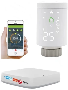 ZESTAW TUYA ZigBee 1 x GŁOWICA TERMOSTAT + CENTRALA WIFI